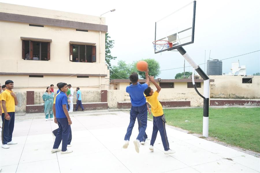 A basketball game