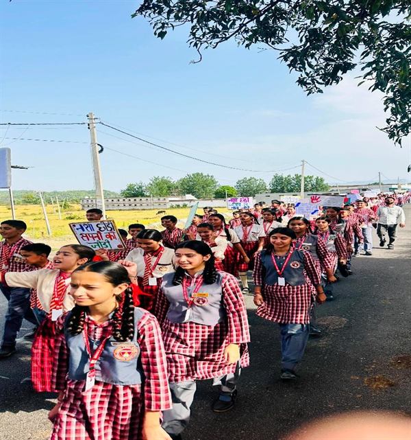 Students on an awareness rally