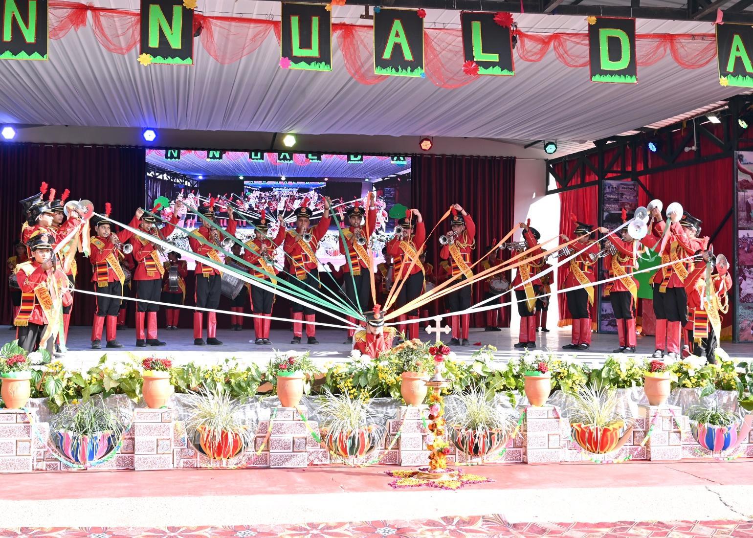 Students performing at the Annual Day